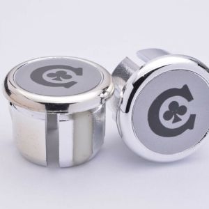 Colnago Silver Handlebar End Plugs, Bar End Caps, endcaps vintage New chrome