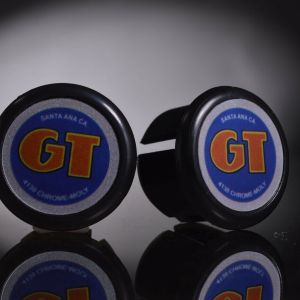 GT Santa Ana silver Handlebar End Plugs, Bar End Caps, endcaps vintage NEW