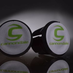 Cannondale Handlebar End Plugs, Bar End Caps, endcaps vintage black silver NEW