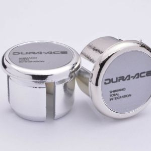 Dura Ace 7400 Silver Handlebar End Plugs, Bar End Caps, endcaps vintage New