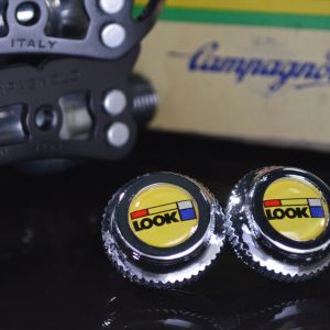 Look pedals dust caps fit campagnolo super record gipiemme nuovo new old
