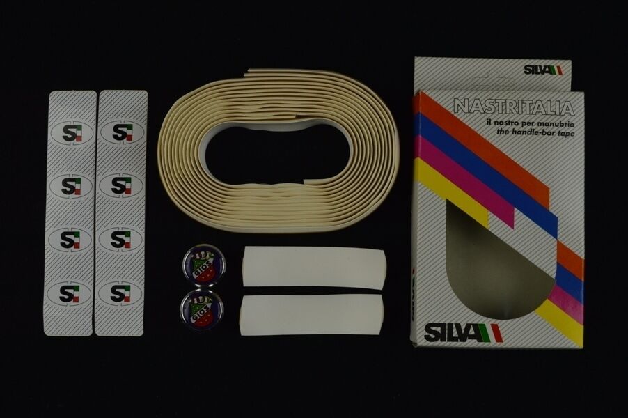 NOS Silva handlebar tape nastro manubrio Gios plugs vintage New Lenkerband