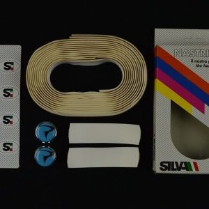 NOS Silva handlebar tape nastro manubrio Pinarello blue plugs vintage Lenkerband