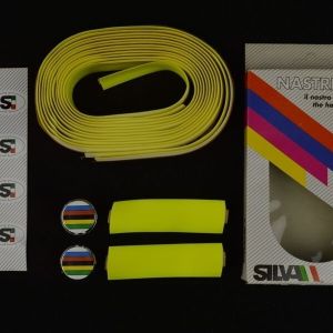 NOS Silva handlebar tape manubrio World Champion plugs vintage Lenkerband New