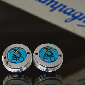 Eddy Merckx blue crankset dust caps fit shimano campagnolo ofmega gipiemme