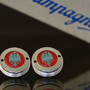 Bianchi Red crankset dust caps fit Campagnolo record shimano ofmega gipiemme