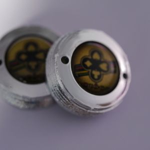Ciocc gold crankset dust caps fit Campagnolo record shimano ofmega