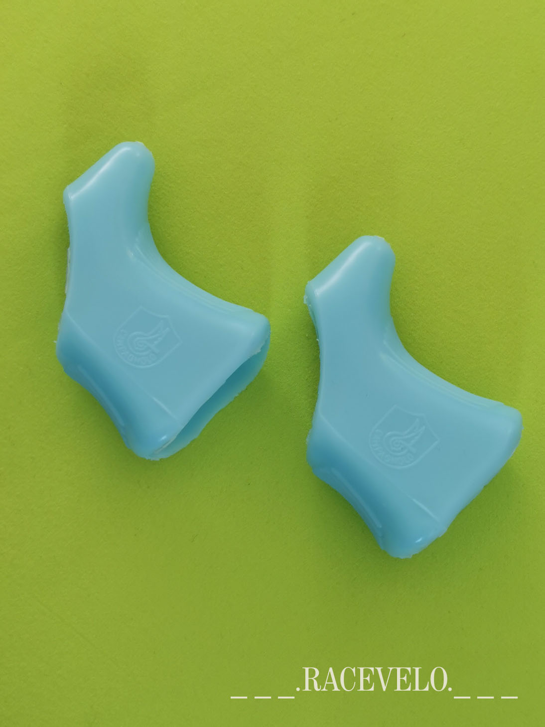 Paire De Gommes De Levier Campagnolo Vintage - Vert Vif - Pour Tube De Selle